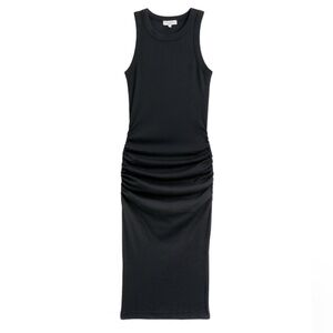 MICHAEL STARS Stitch Fix Wren Ribbed Knit Midi Dress Black Size Large